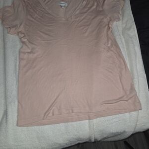 Nordstrom Blush Short Sleeve V-Neck Tee